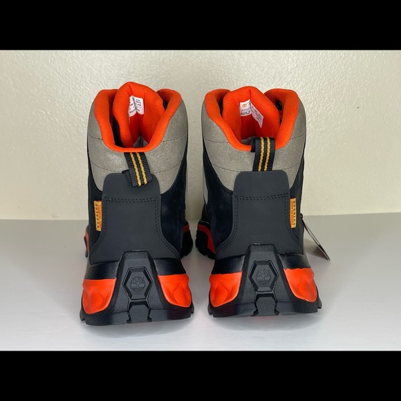 Mens Timberland Solar Ridge GoreTex Mid Hiking Boots Waterproof Black Red - Picture 11 of 13